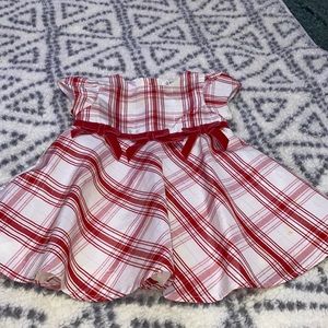 Red and white baby dress